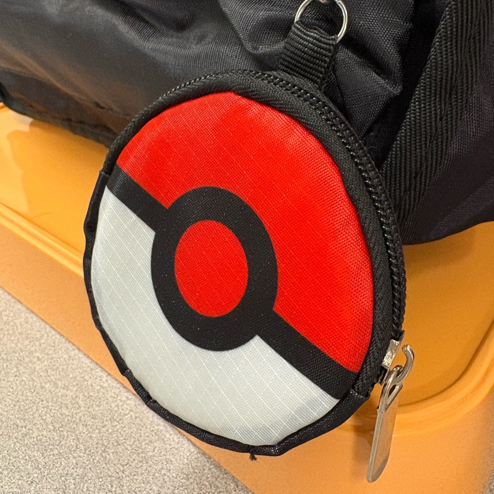 Pikachu Black Backpack with Red Poke Ball Charm Coin Pouch - Picture 8 of 13